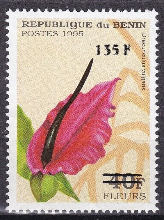 BENIN 2000 1236 135F DRACUNCULUS VULGARIS FLOWERS FLOWERS OVERPRINT OVERLOAD MNH-