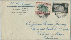 74427 - COLOMBIA - POSTAL HISTORY -   COVER to SPAIN   1956