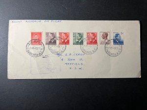 1951 Australia Airmail Around Australia Cover Canberra to Mayfield NSW