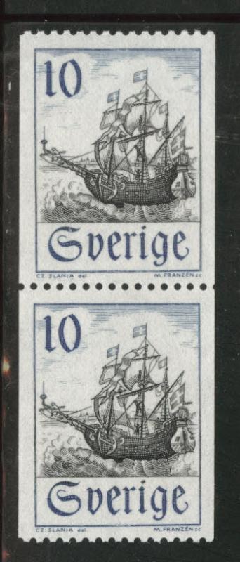 SWEDEN Scott 738 MNH** 1967 Merchant ship stamp coil pairs