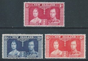 New Zealand #223-5 NH 1937 Coronation