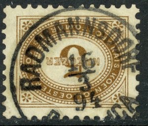 AUSTRIA / SLOVENIA 1894-95 5kr Brown P.10 1/2 Postage Due Sc J4 VFU RADMANNSDORF