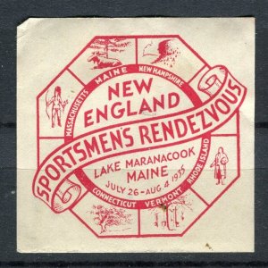 USA; 1935 early Lake Maranacook Maine Local issue Sportsmens Rendezvous