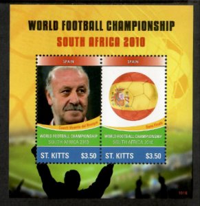 Saint Kitts 2010 - Word Football Championship Souvenir Stamp Sheet Scott 770 MNH