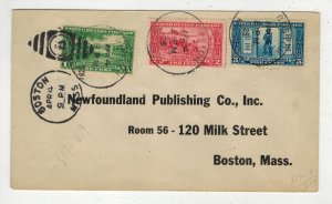 1925 LEXINGTON CONCORD FDC 617-619 SET OF 3 ON 1 BOSTON MASS & SOTN BULLSEYE CXL