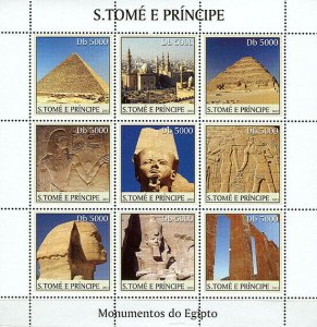 S. TOME & PRINCIPE 2003 - Monuments of Egypt. Scott no: 1459.