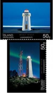 Iceland Island Istande 2011 Lighthouses set of 2 stamps MNH