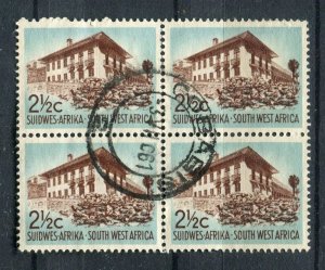 SOUTH WEST AFRICA; 1961 early Pictorial issue used 2.5c. BLOCK of 4