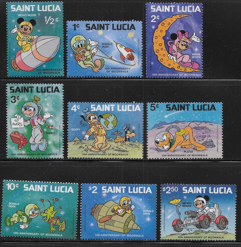 St. Lucia 491-500 Disney IYC International Year of Child MNH c.v. 9.75