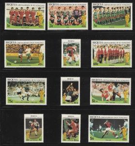 St. Vincent Grenadines Bequia1986 World Cup Mnh S.C. 218-229