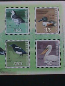 ​HONG KONG-2006 SC#1244a HONG KONG BIRDS SHEET OF 4  VERY FINE MINT NOT HING