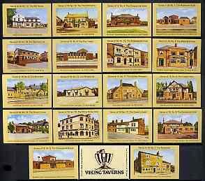 Match Box Labels - complete set of 18+1 Viking Taverns, s...