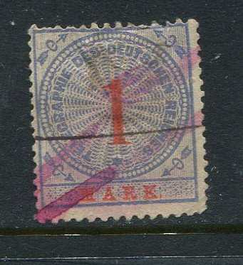 Germany Telegraph Hiscock #16 Used 1m