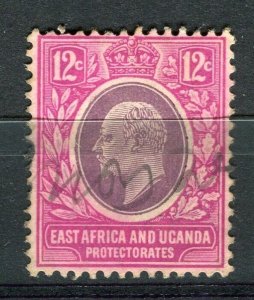 BRITISH KUT; Early 1900s Ed VII postal issue with fiscal cancel on 12c.