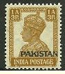 Pakistan # 4A, Mint Never Hinged
