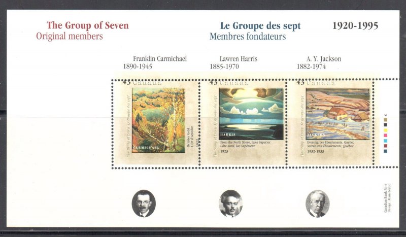 Canada #1559 RARE Bad Shift on a Souvenir sheet - ECV.: $2000.00