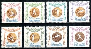 1964 Romania 2345-2352 Gold medals in the Olympic Games 9,50 €