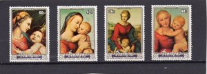 PENRHYN 1983 CHRISTMAS PAINTINGS BY RAPHAEL SET OF 4 STAMPS MNH