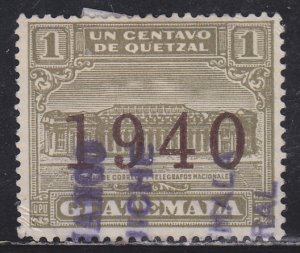 Guatemala RA14 Postal Tax Stamp O/P 1940