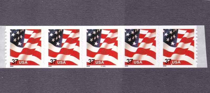 PNC5 37c Flag (02) SA 6666A US 3632 MNH F-VF