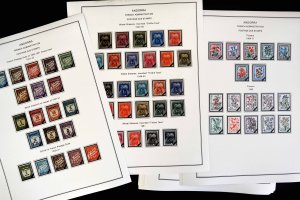 COLOR PRINTED ANDORRA [FRENCH] 1931-2020 STAMP ALBUM PAGES (100 illustr. pages)