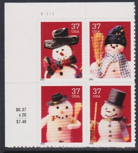 3679a Christmas Plate Block MNH