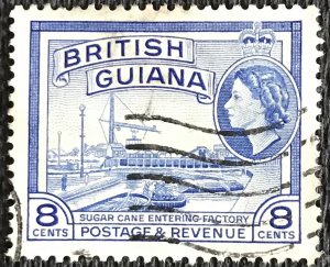 British Guiana #259 Used Single Sugar Cane Entering Factory