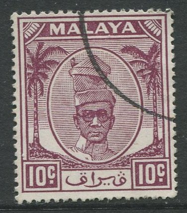 STAMP STATION PERTH Perak #111 Sultan Yussuf Izuddin Shah Used 1950