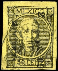 Mexico #62  Used - Veracruz 2/69 (1868)