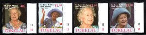 Tokelau #284-87 ~ Cplt Set of 4 ~ Queen Mother ~ Mint, NH  (2000)