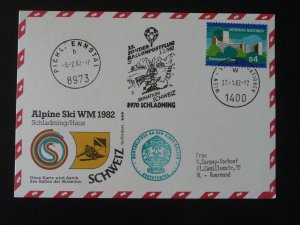 ballonpost special balloon flight ski world cup 1982 United Nations (Switzerland