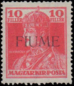 Fiume #7a, Incomplete Set, 1918, Hinged