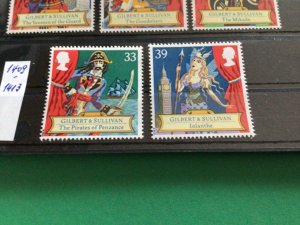 G. B. Gilbert & Sullivan mint never hinged stamps  A11951
