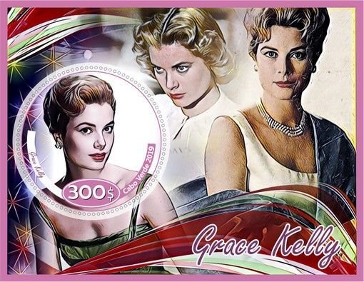 Stamps. Cinema. Grace Kelly  2019 year 6 sheets perforated