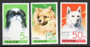 North Korea #1610-1612 Dogs Mint NH cv$4 B391