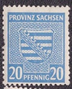 Germany DDR Russian Occupation Saxony 1945 -  13N9 MNH Watermark X