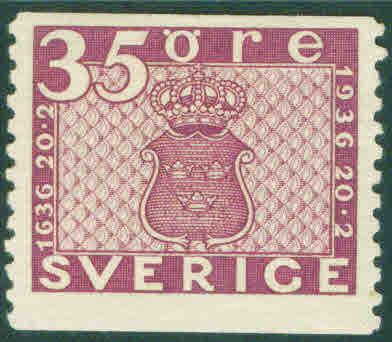 SWEDEN Scott 257 Coat of Arms Coil 1936 MH* CV $5.50