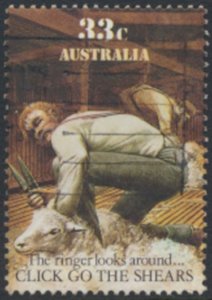 Australia SG 1015  Sc#  987c  Used  Folklore Shearer  see details  / scans 
