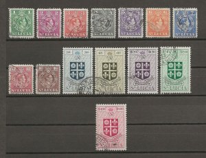 ST LUCIA 1949/50 SG 146/59 USED Cat £65