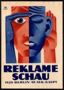 1929 Germany Poster Stamp Berlin Advertising Show August 20 - September 8