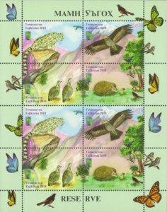 TADZHIKISTAN - 2018 - RSS, Nature Reserves - Perf 8v Sheet - MNH