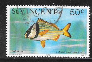 Saint Vincent 421: 50c Atlantic Porkfish (Anistotremus virginicus), used, F-VF