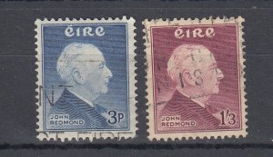 J44150 JL Stamps 1957 ireland set used #157-8 redmond