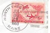 US #C47 cancelled on envelope. Air Mail 1953. Maine to Ohio