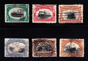 US 294-299 Pan-American Exposition Used Set SCV $128