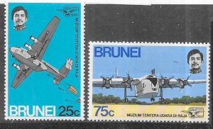 Brunei # 184-185  25c   Planes (MNH) CV $6.75