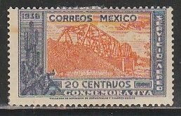 MEXICO C78, 20¢ HIGHWAY INAUGURATION. UNUSED, HINGE REMNANT, OG. VF.