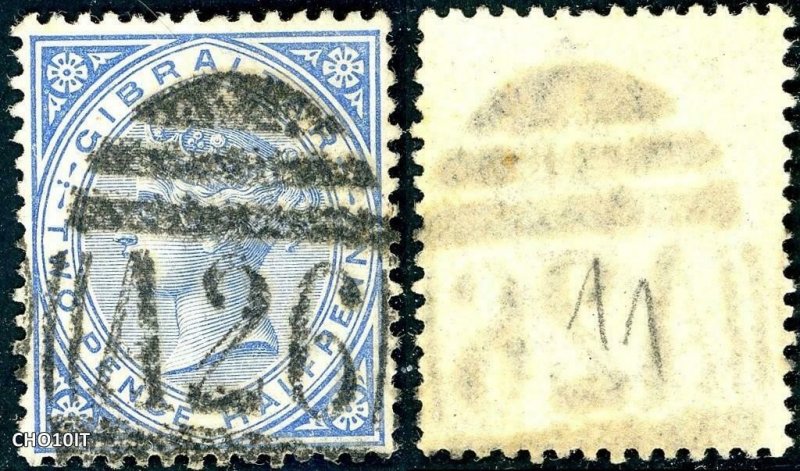 Gibraltar 1886 2½d SG 11 Used GIBRALTAR A26 POSTMARK (003266)