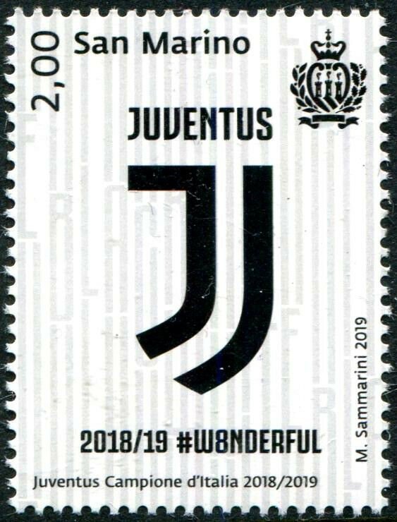 HERRICKSTAMP NEW ISSUES SAN MARINO Juventus Soccer Champions 2018-19