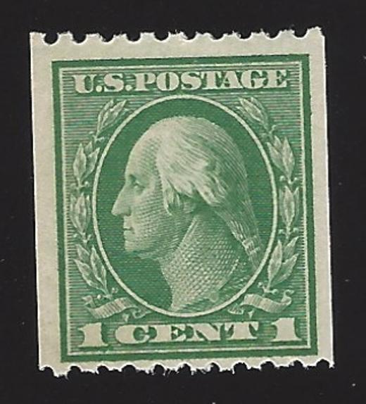 US #441 1914 Green Wmk 190 Perf 10 Horz MNH F-VF